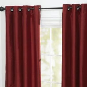 Pottery barn silk black out curtains